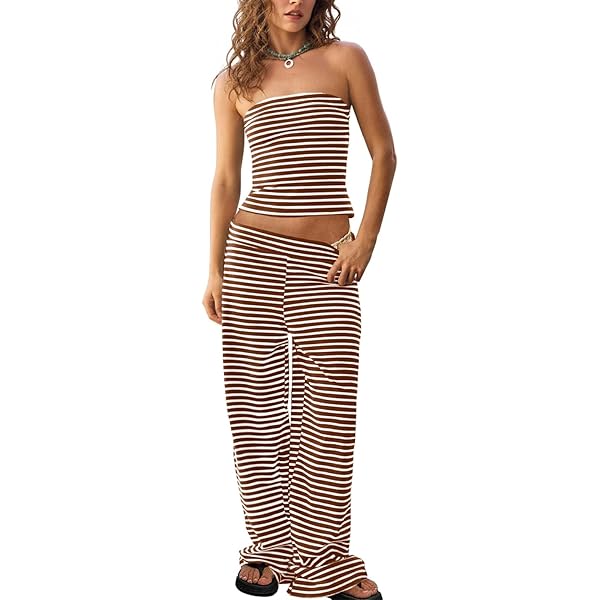 トップス andmary Bruna pants set up Shop the A La Mode Lace Pants Brown
